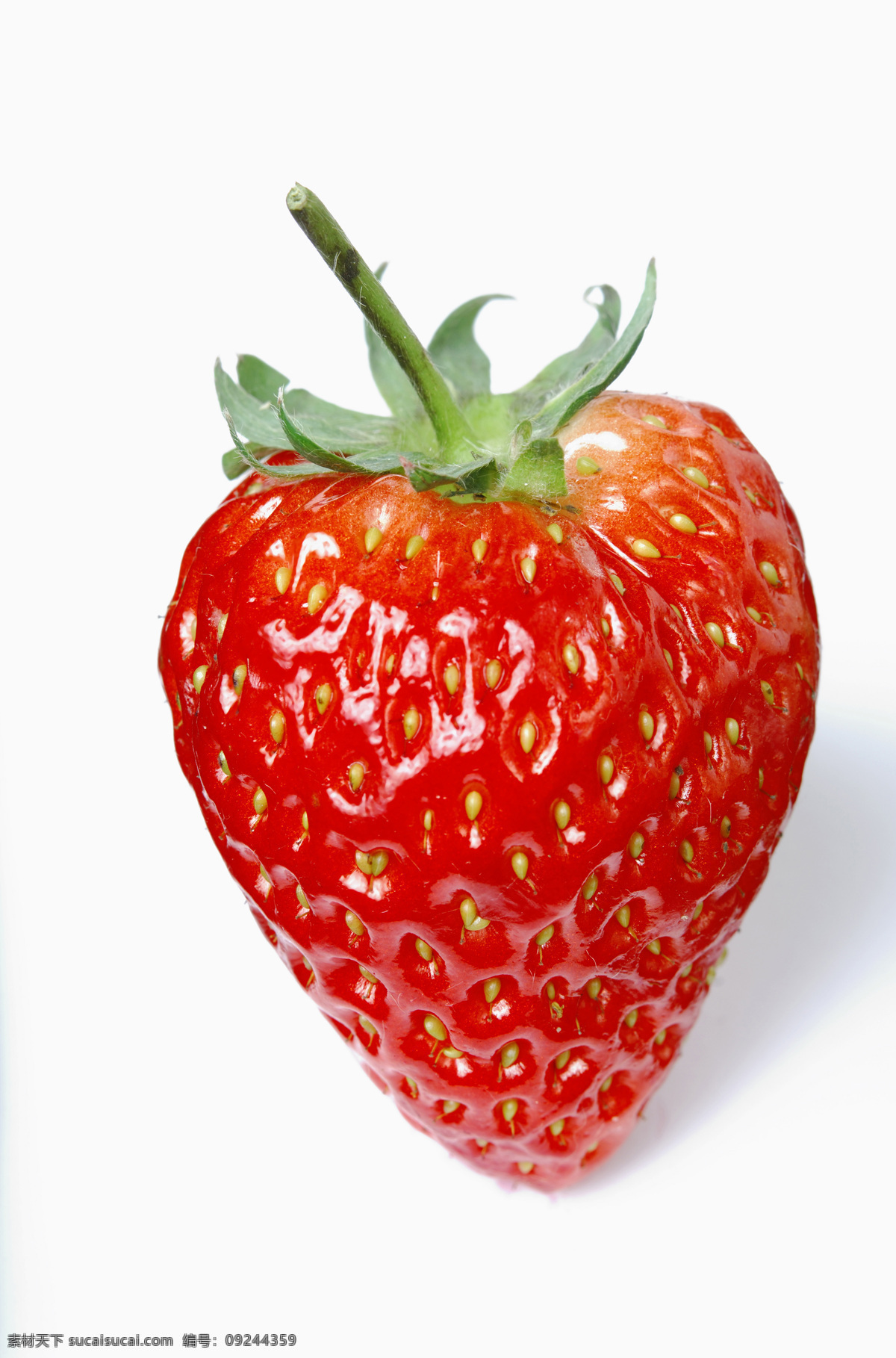 草莓 新鲜水果 高清 细节 白色