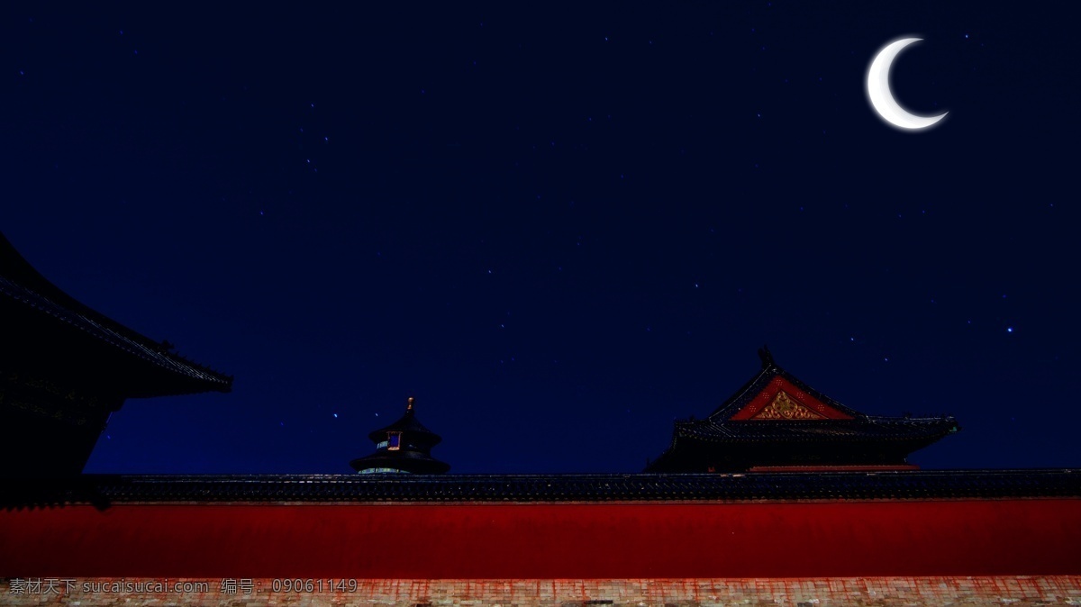 宫殿内的夜色 月亮 宫殿外的夜晚 冷清的宫殿 夜色 晚上 分层