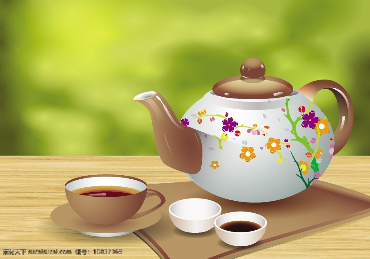 清新 矢量 茶叶 茶壶 茶饮 茶包 矢量素材 茶杯 茶具 叶子 杯子 手绘饮料 饮料素材 下午茶 茶 茶文化 清新背景