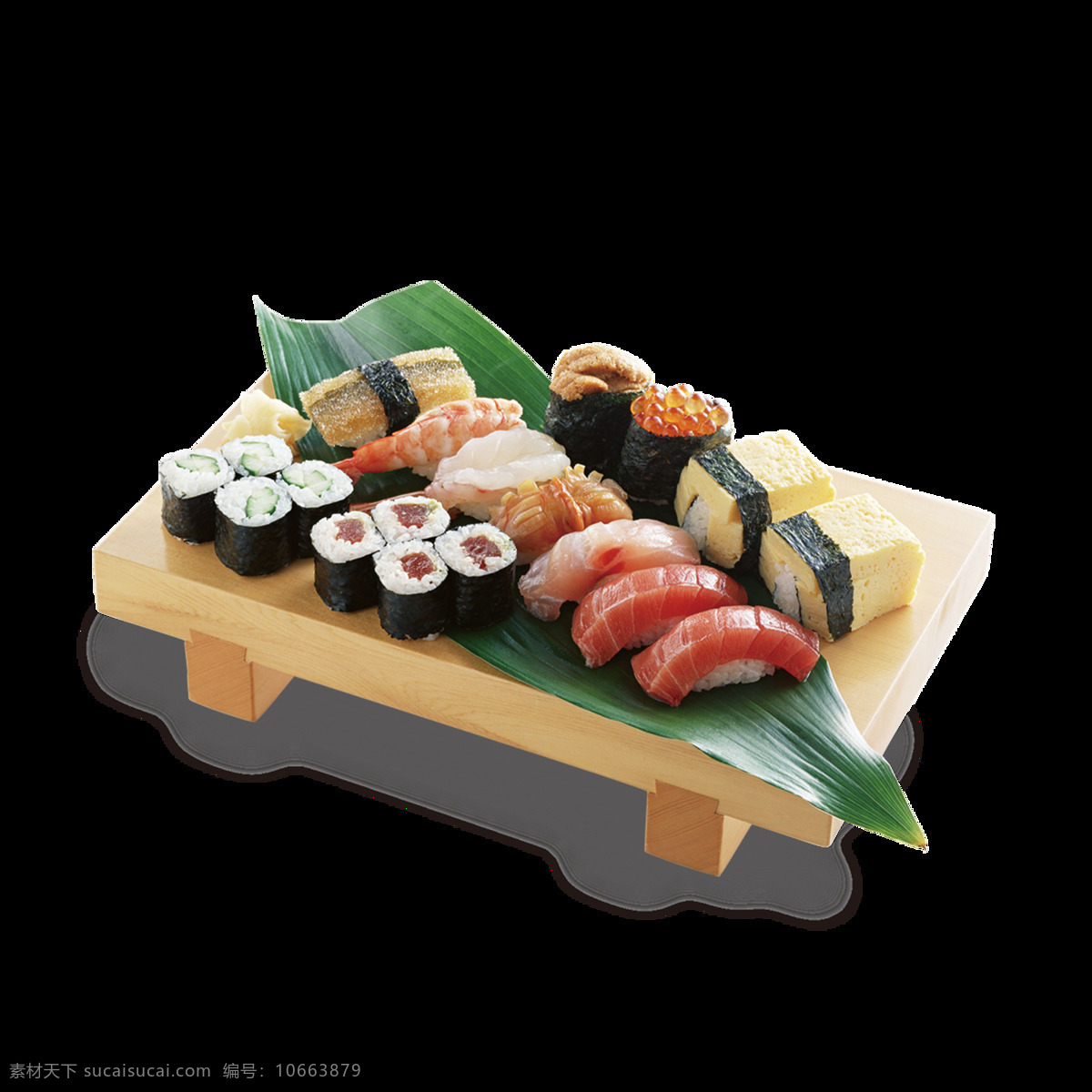 色彩 明亮 日式 三文鱼 料理 美食 产品 实物 荷叶 三文鱼片 生鲜三文鱼 生鱼片 寿司 竹盘