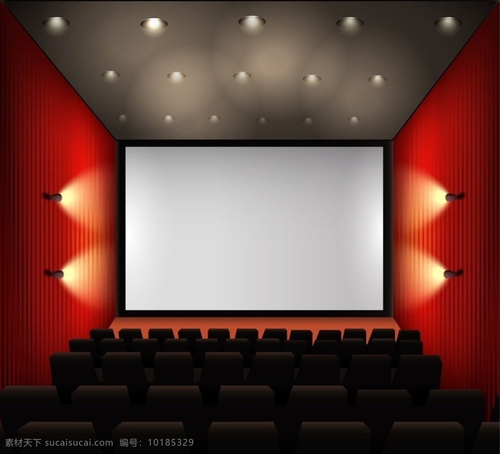 精美 电影院 观众 厅 矢量 观众厅 相册元素 动漫动画 风景漫画