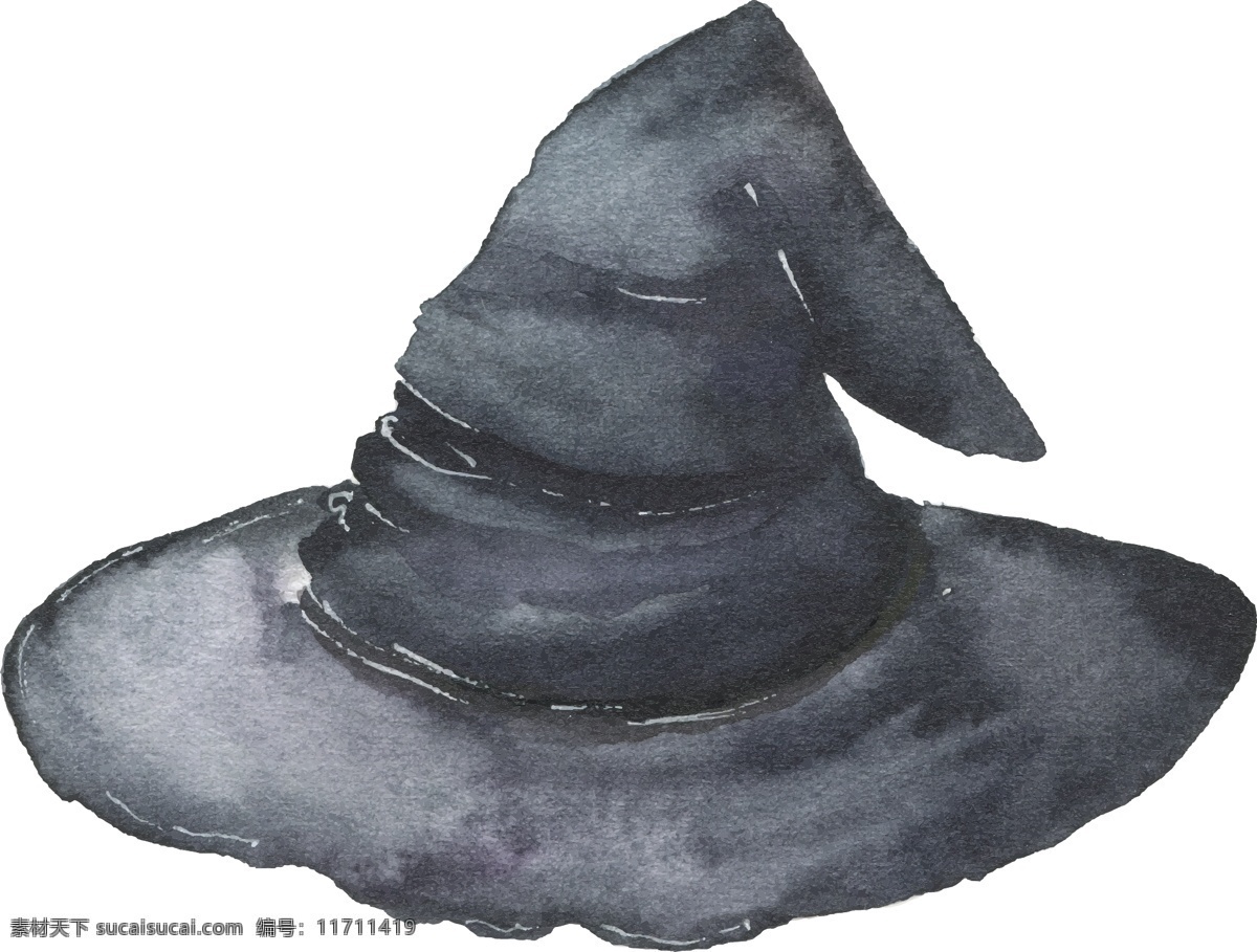 卡通 巫师 帽 矢量 巫师帽 黑色 手绘 矢量素材 设计素材