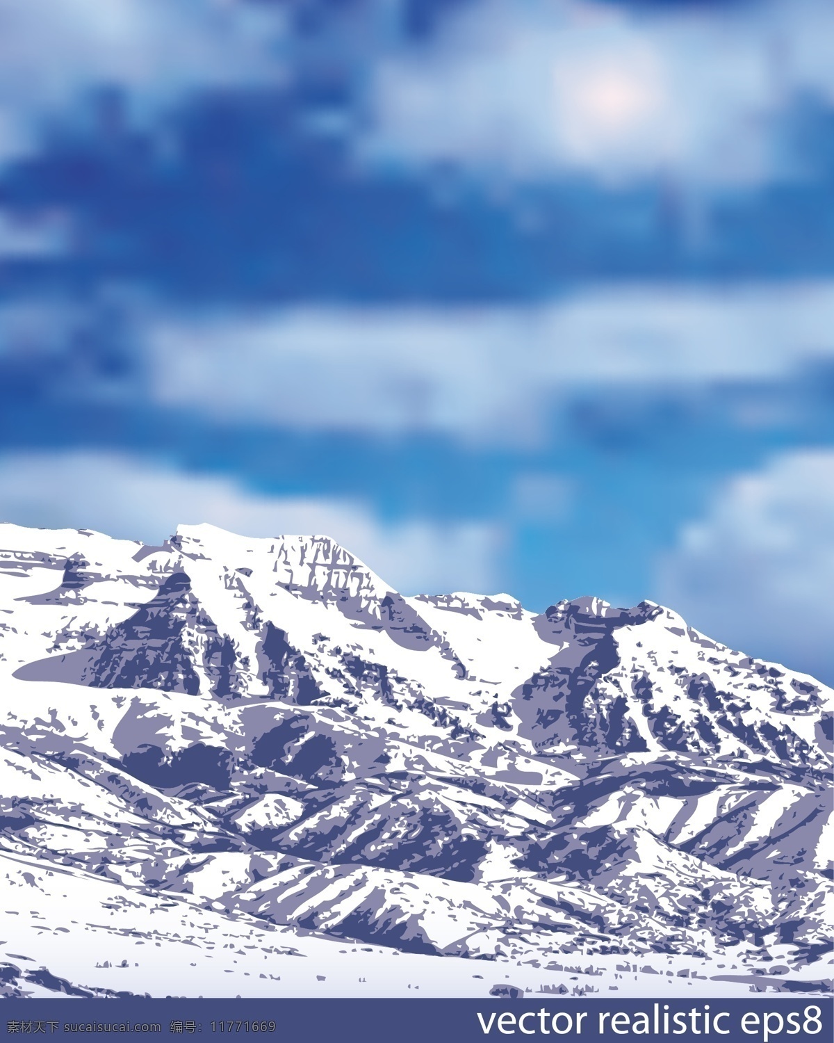 雪山 喜马拉雅山脉 卡通 设计素材 背 卡通设计 背景 海报 天空 蓝天 山峰 山丘 群山 远山 卡通背景 唯美 浪漫 大气 澎湃 分层 背景素材