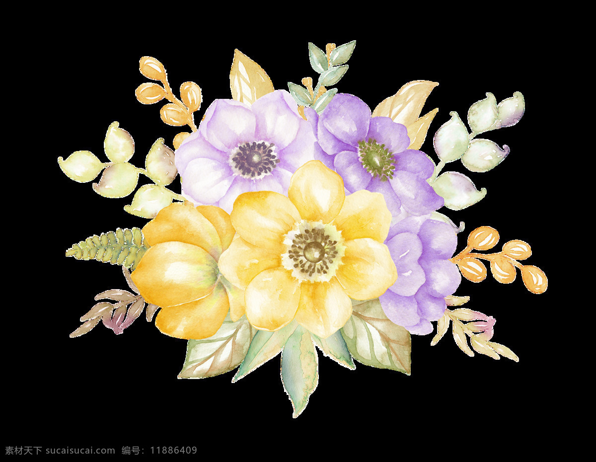 艳丽 色彩 花卉 装饰 海报设计装饰 卡通 免扣 设计素材 水彩 淘宝素材 透明素材 装饰图案