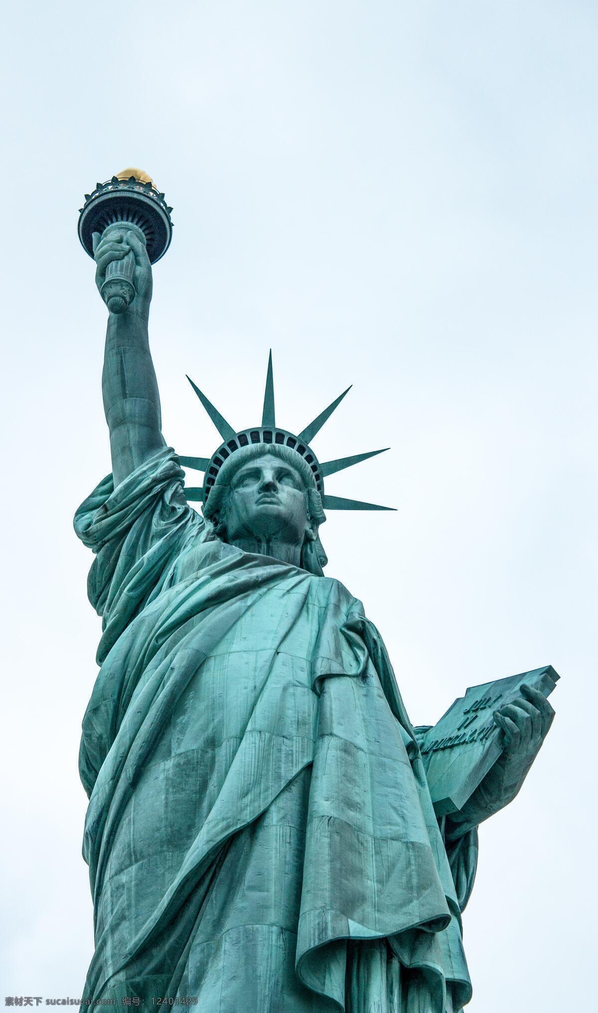 自由女神像 女神像 雕像 天空 蓝天 建筑 旅游摄影 国外旅游
