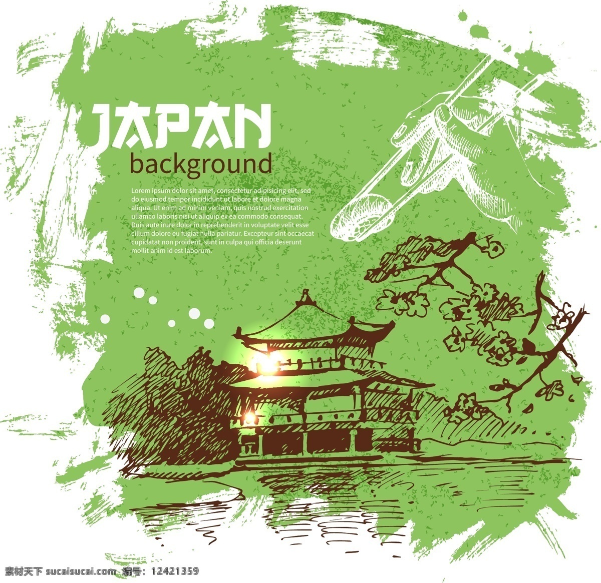 日本 元素 风情 海报 日系元素 日本风情 白色