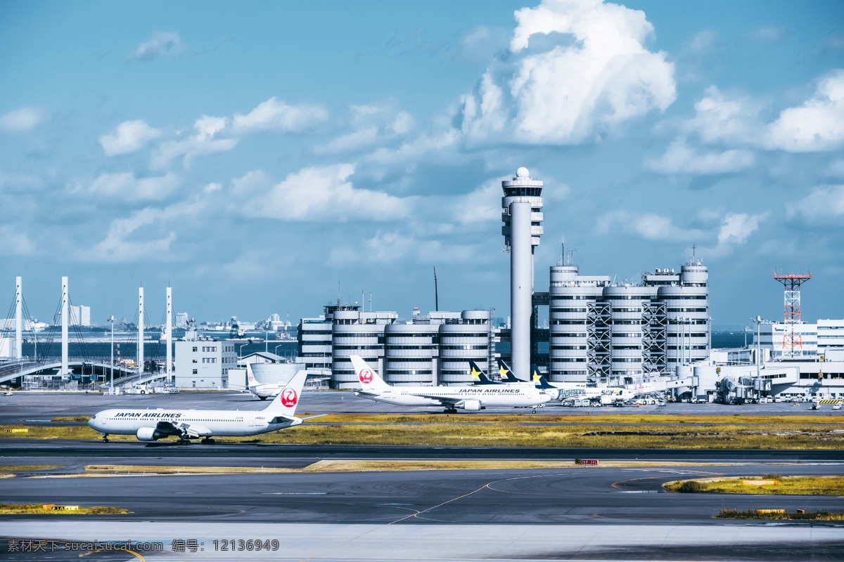 东京羽田机场 停机坪 东京 羽田 机场 建筑 飞机 蓝天 白云 跑到 日本 航空 现代科技 交通工具