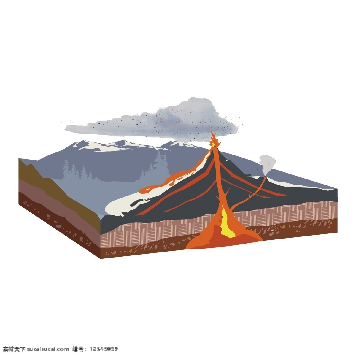 火山 喷发 解剖 矢量 火山喷发 喷发火山 卡通 卡通火山 自然 自然灾害 灾害 火车喷发灾害