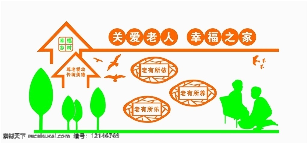老有所依 形象墻 老有所樂 人物 孝 敬老院 pvc雕刻 養(yǎng)老 養(yǎng)老文化 房子 養(yǎng)老中心 照料中心 養(yǎng)老墻 文化墻