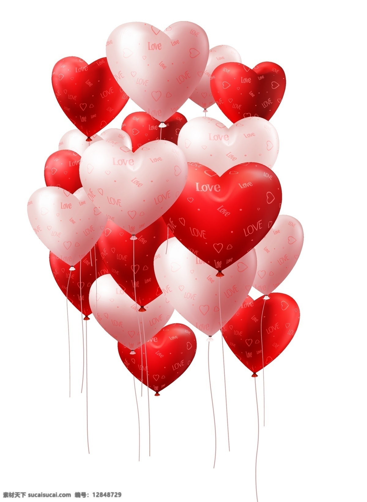 心形气球 心型气球 爱心 红色爱心 爱情心型 心形
