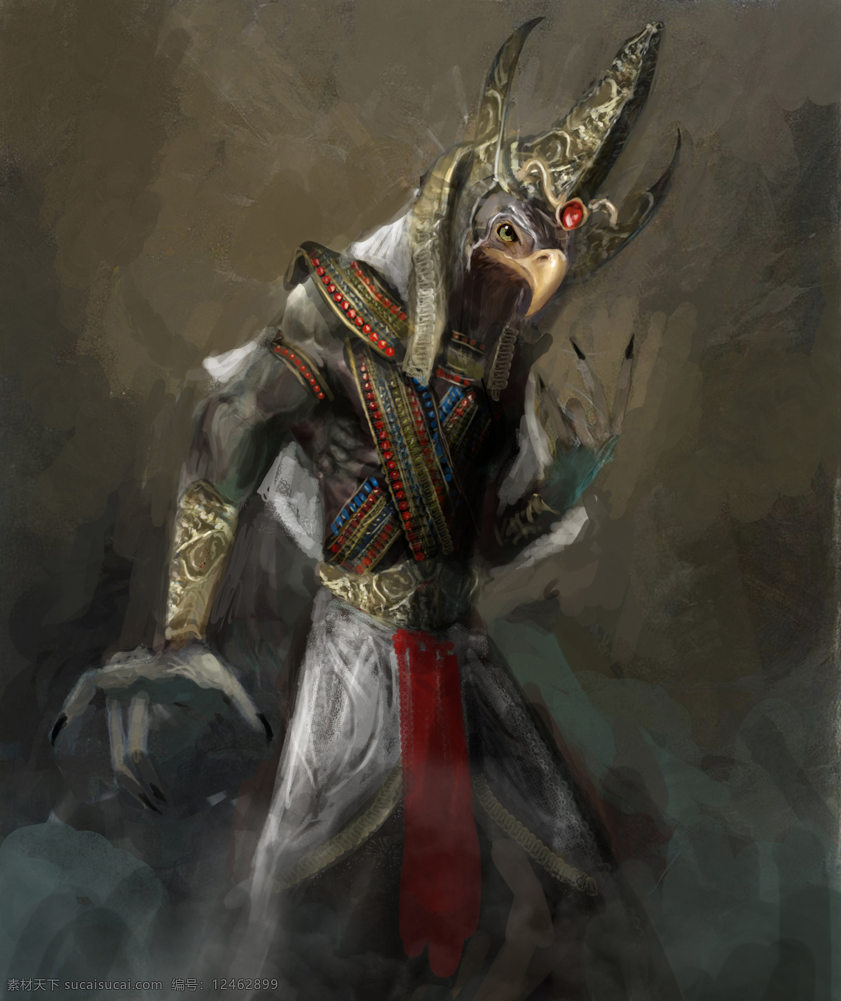 雄鷹 武士 插畫 雄鷹武士 cg插畫 幻想插圖 抽象插畫 繪畫藝術(shù) 游戲動漫插畫 漫畫插畫 文化藝術(shù)