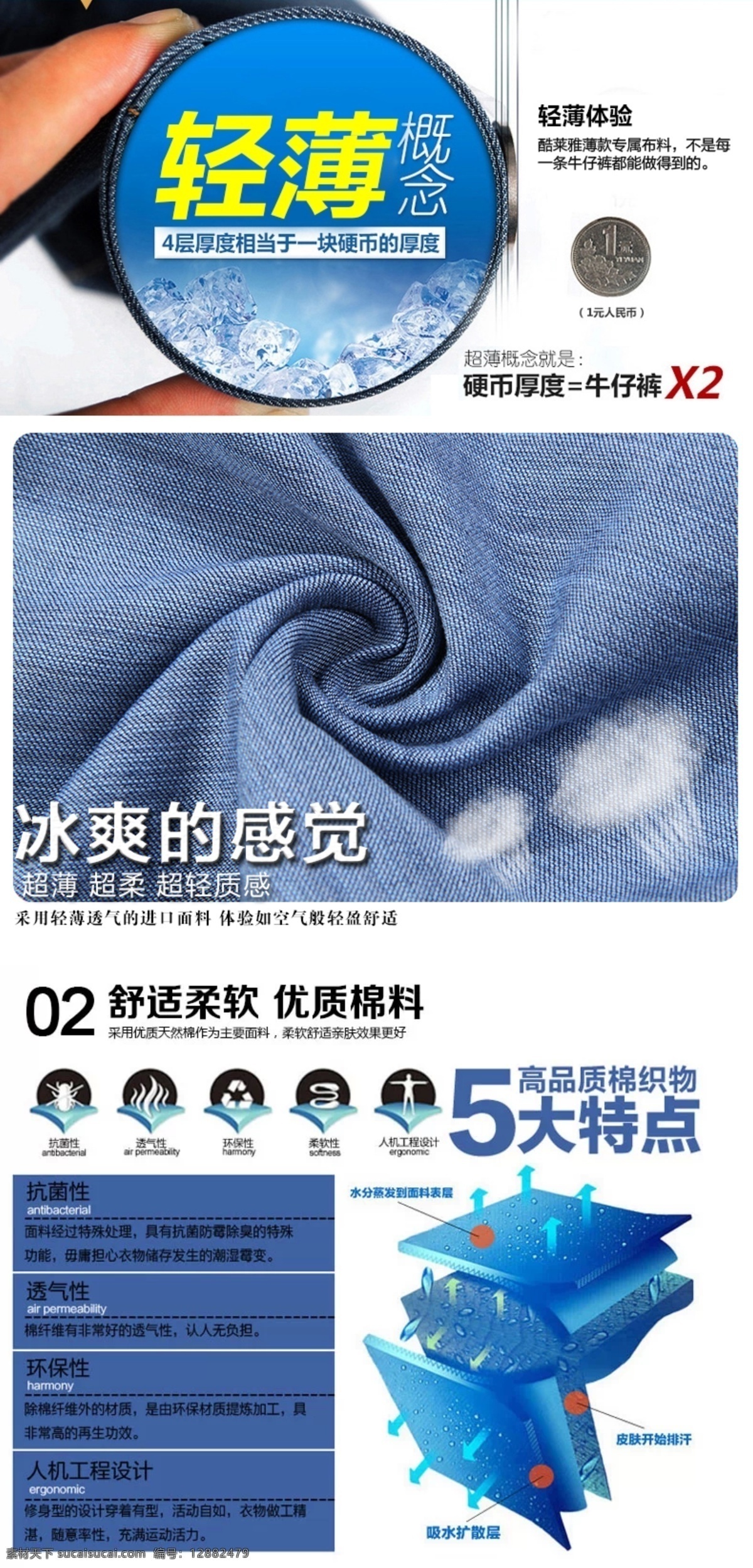 詳情 描述 頁 牛仔 面料 排版 布局 夏季 薄 款 輕薄透氣 冰爽的面料 格式 源文件 模板 大 特點(diǎn) 優(yōu)點(diǎn) 優(yōu)質(zhì)面料 原創(chuàng)設(shè)計(jì) 原創(chuàng)淘寶設(shè)計(jì)
