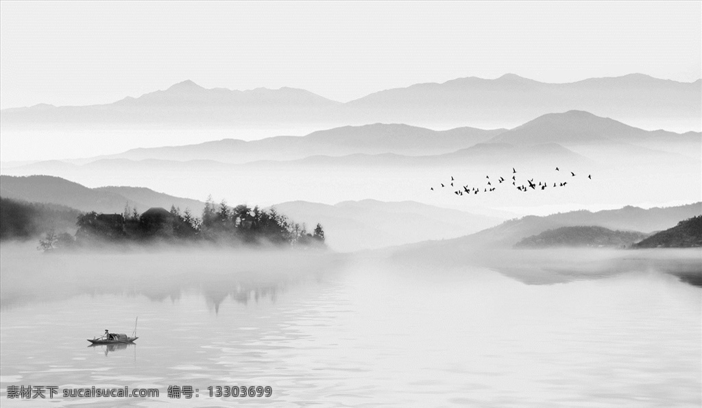 水墨山水 小船 背景墻圖片 背景墻 電視背景墻 現(xiàn)代背景墻 意境背景墻 中式背景墻 分層
