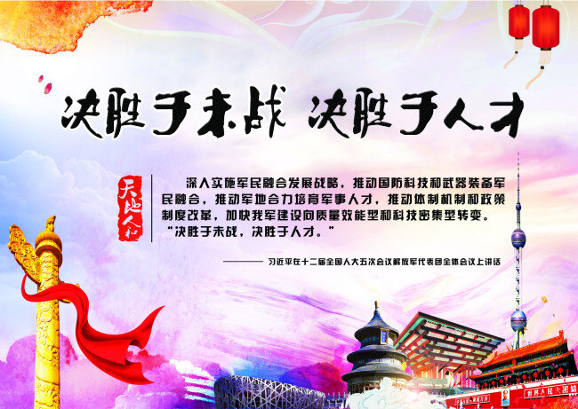 军队 宣传 展板 海报 中国 参军 部队