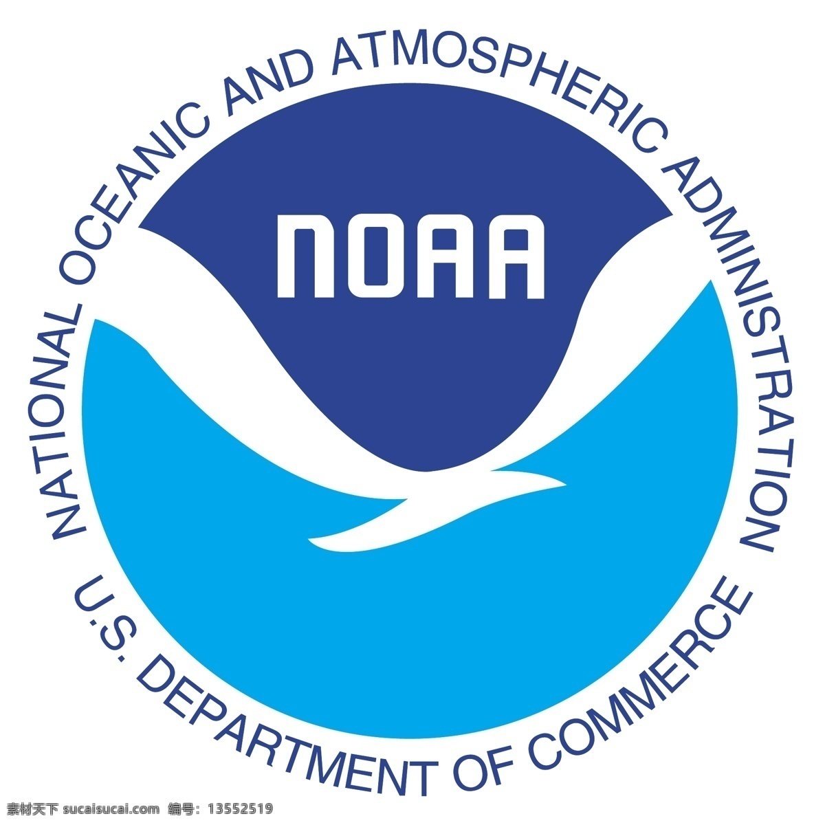 美国 国家 海洋 大气 管理局 noaa 标志 标识为免费 白色