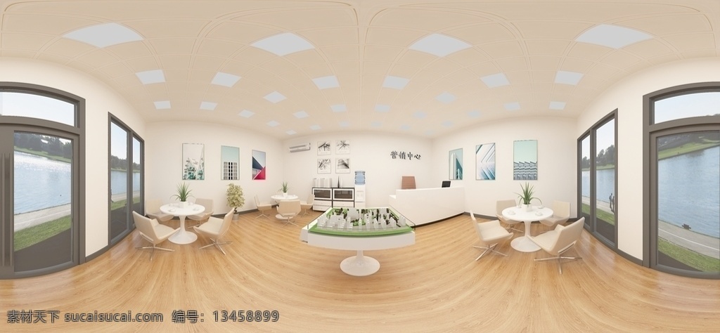 售楼 中心 全景 图 3dmax 效果图 360全景 售楼中心 销售 3d设计 3d作品