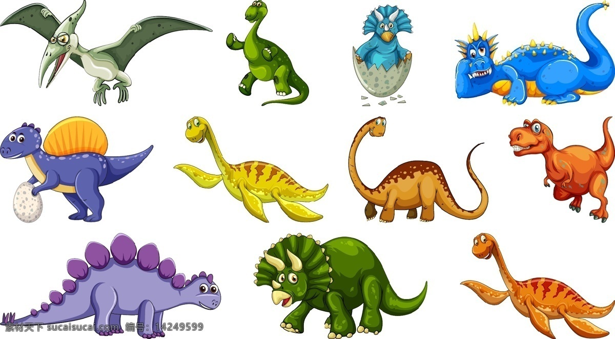 卡通恐龙图片 卡通恐龙 插图 动物 动画片 怪物 爬虫 可爱 史前 侏罗纪 恐龙 卡通设计
