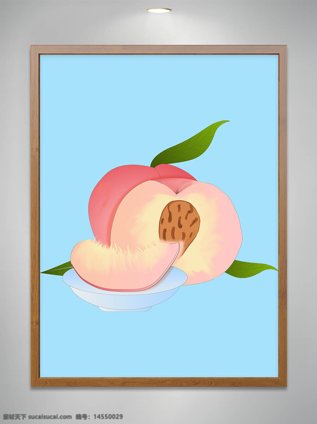 桃子 水蜜桃 元素 手绘 写实