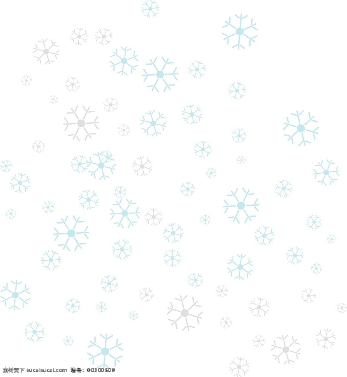 手绘 雪花 浅色 白雪 漂浮 漂浮雪花 卡通雪花 蓝色雪花 圣诞雪花 浅白雪花