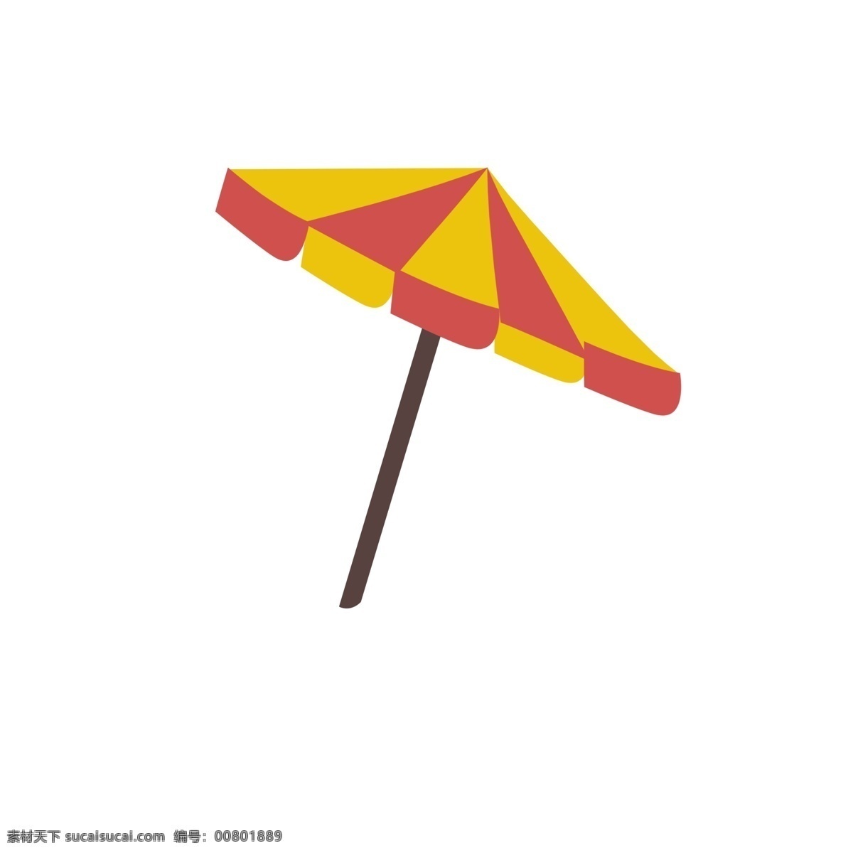 夏季 遮阳伞 沙滩 插画 元素 卡通 度假元素 伞