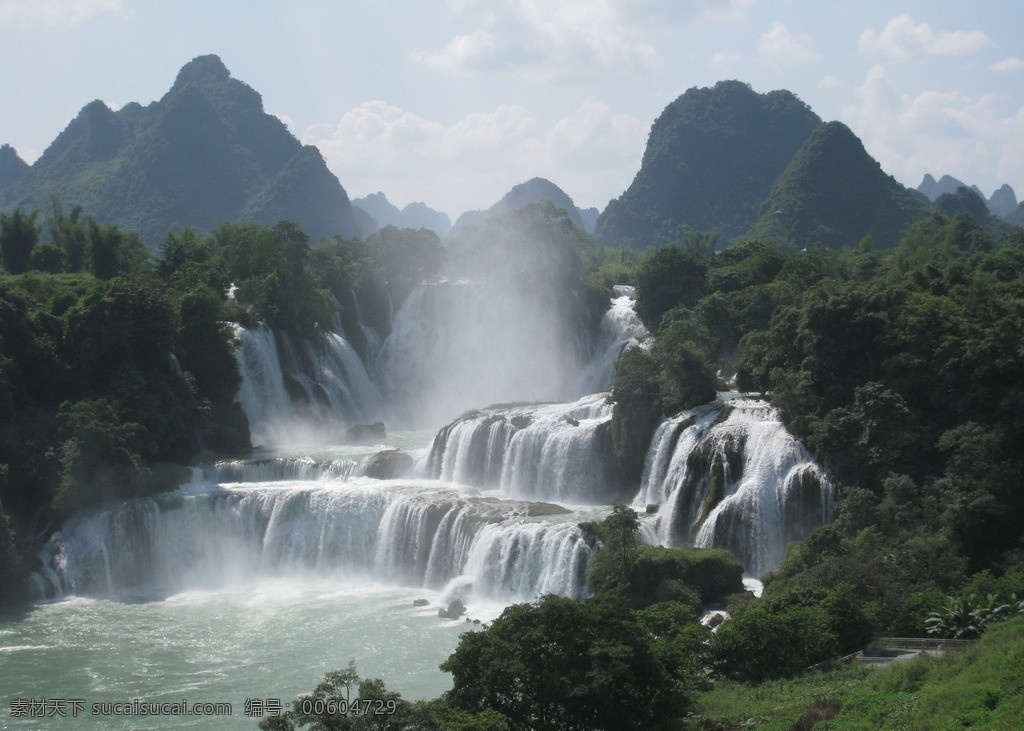 德天瀑布 自然风光 山水 风景 瀑布 山水风景 自然景观