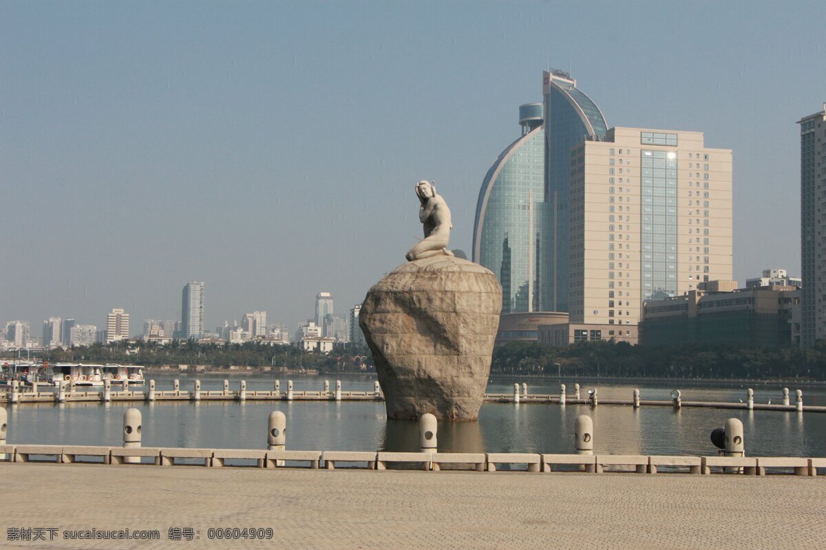 白鹭女神 厦门 白鹭洲 雕塑 石像 白鹭 旅游摄影 国内旅游