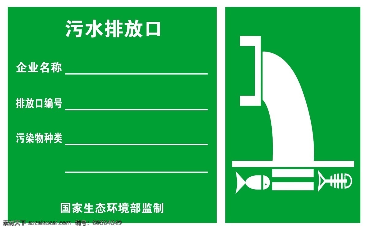 污水 排放口 双色板 告示牌 警示牌 噪声排放源 告知卡 分层