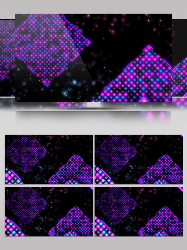 紫光 科技 视频 光粒子 紫色 华丽 光闪闪 特效视频素材 炫酷光三角 3d视频素材
