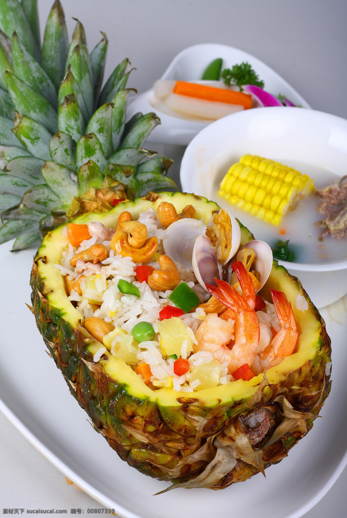 夏威夷 菠萝 炒饭 菠萝炒饭 中式美食 传统美食 餐饮美食