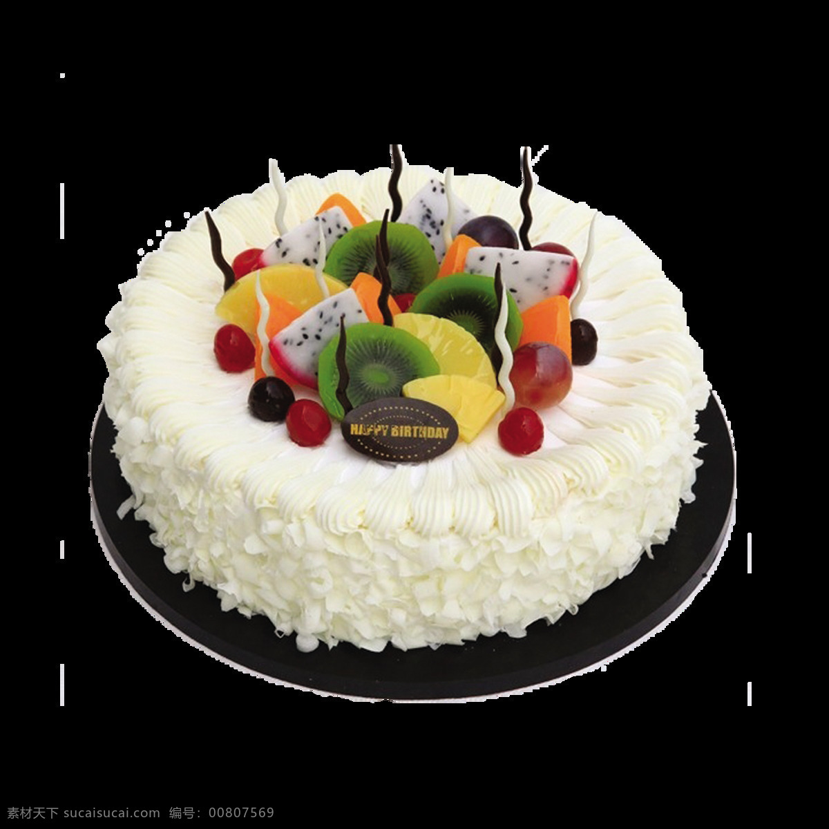 白色 水果 蛋糕 元素 蛋糕模型 节日蛋糕 美味蛋糕 甜点