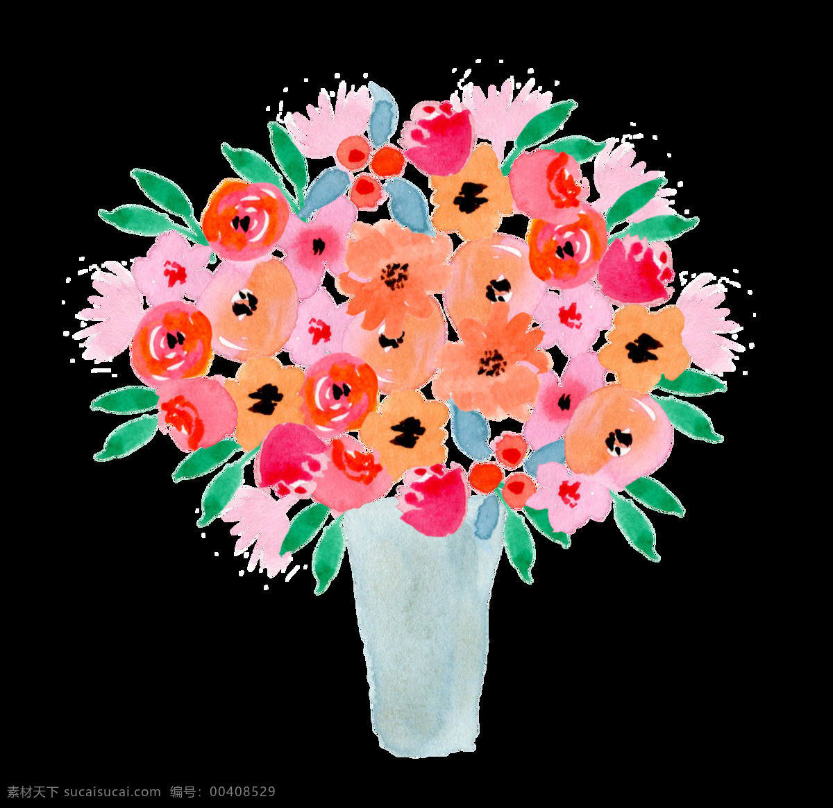 幸福 花束 透明 装饰 彩色 花朵 免扣素材 透明素材 装饰图案