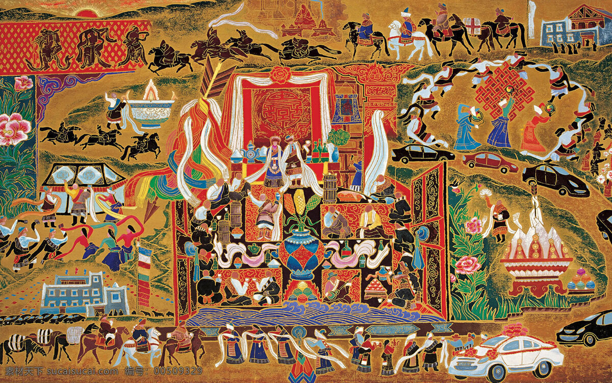 千军万马 藏族 人物 艺术 文化艺术