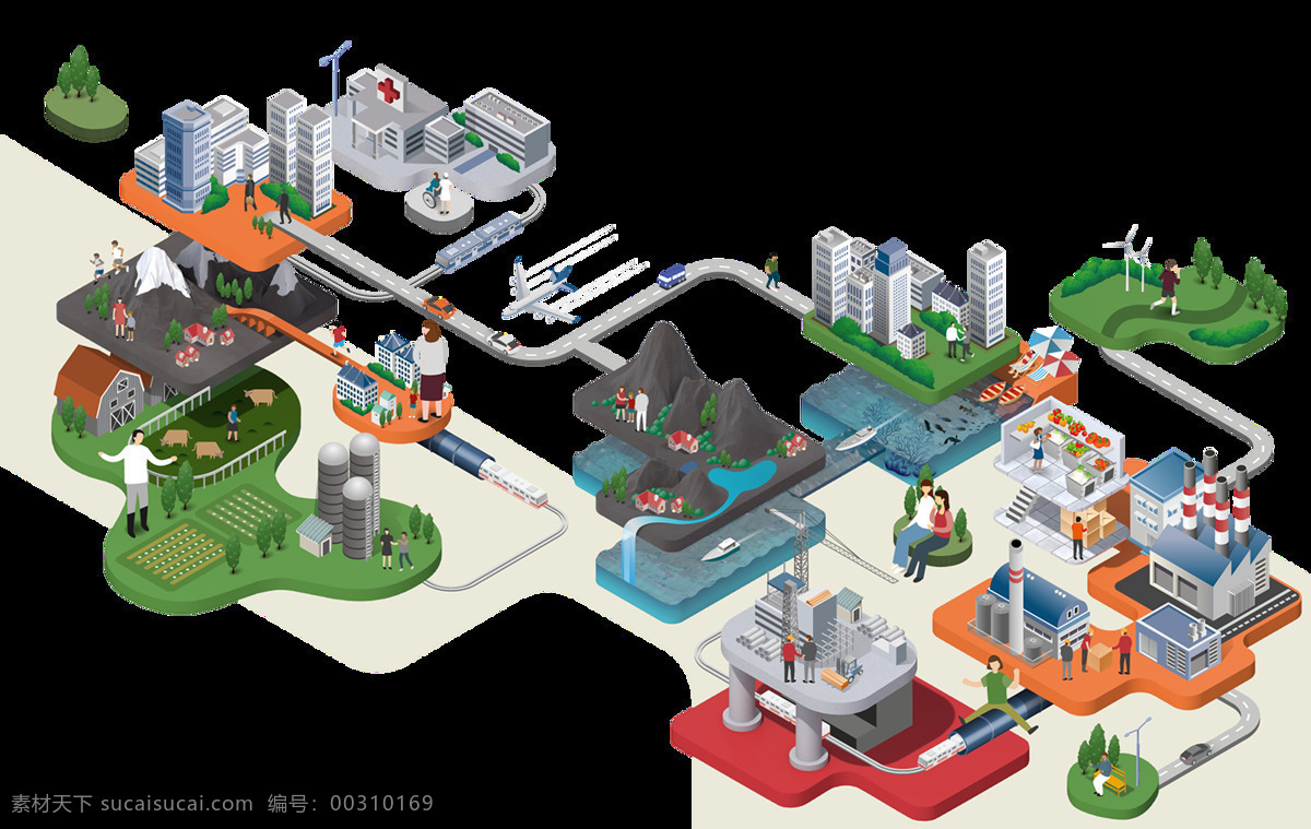 png元素 城市 建筑 免抠元素 透明素材 游戏 卡通 元素