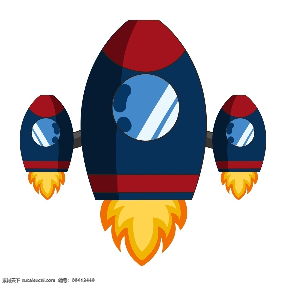 蓝色 一体 航天 日 插图 飞船太空舱 宇宙探索 火箭飞船 太空船 火星 科技 航空 火箭飞船插画