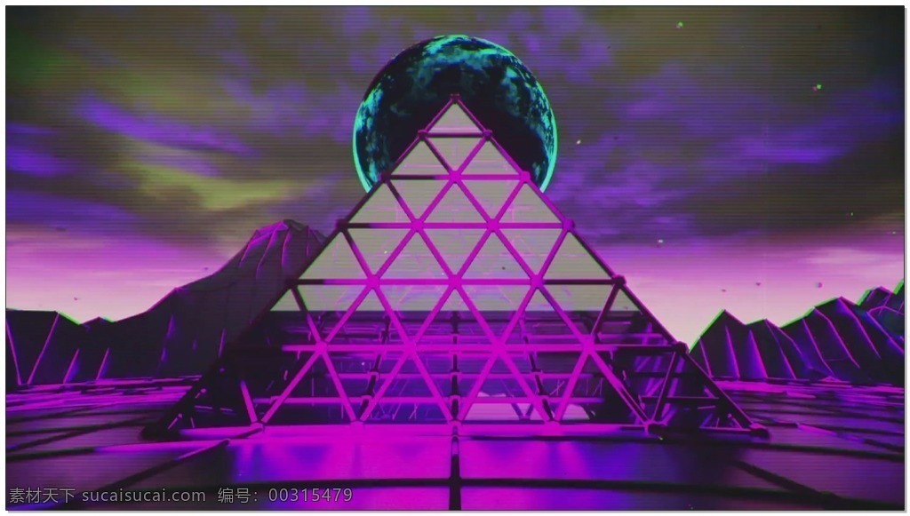 紫色 金属 字 塔 潮流 骷髅 背景 视频 金字塔