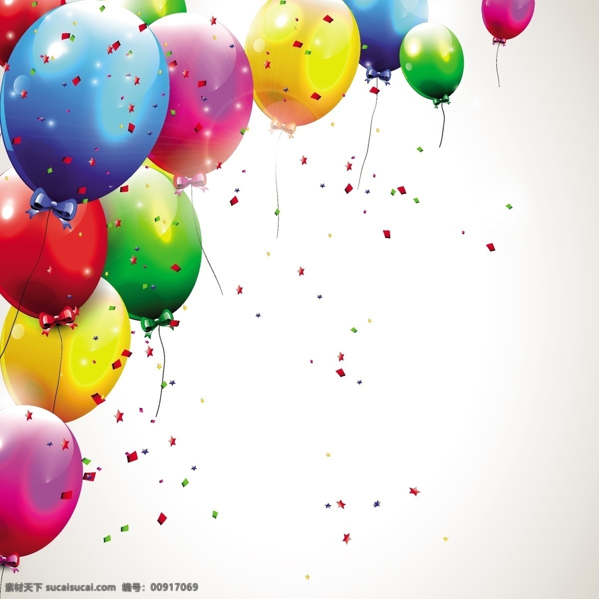 彩色 气球 大图片 合集 礼花 漂亮 色彩 五颜六色 适量气球 压缩包 各种造型 矢量图