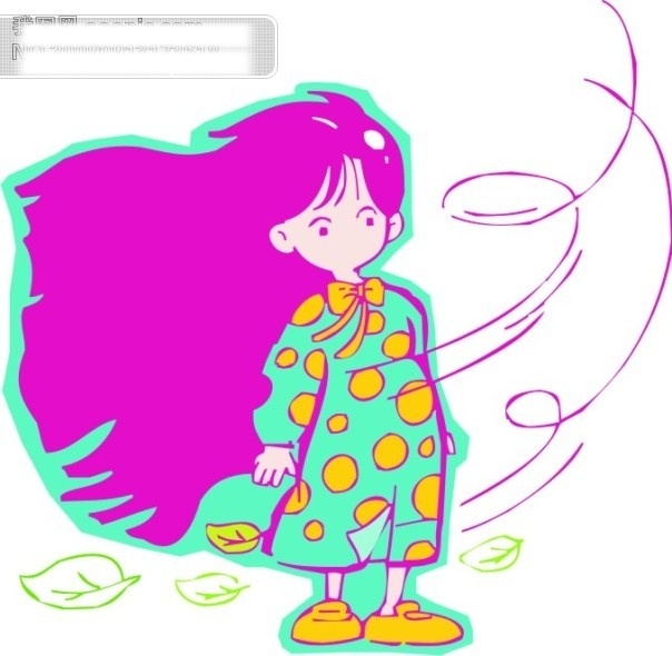 漫画 女生 矢量