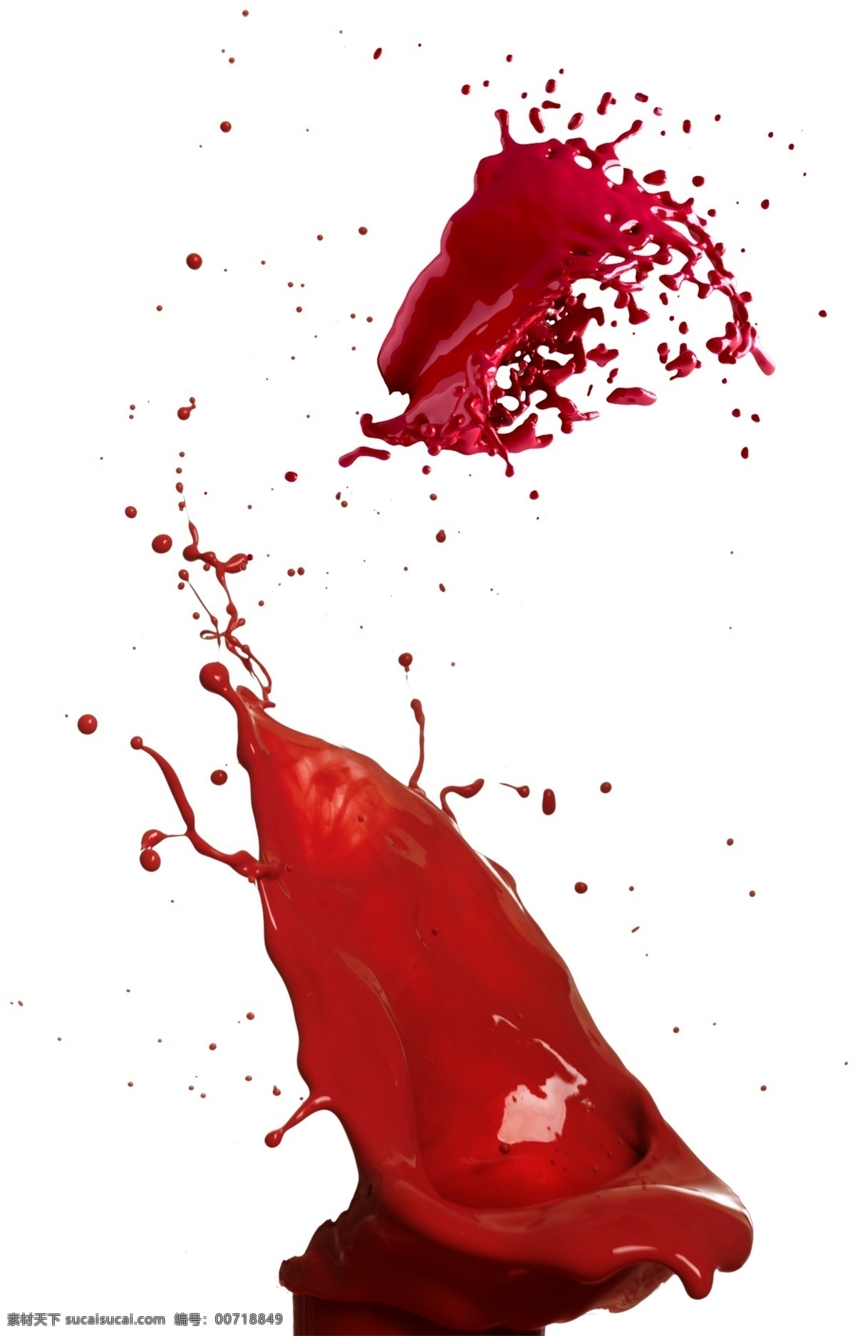 红色喷溅 红色油漆 喷墨 血色 创意元素 分层 源文件