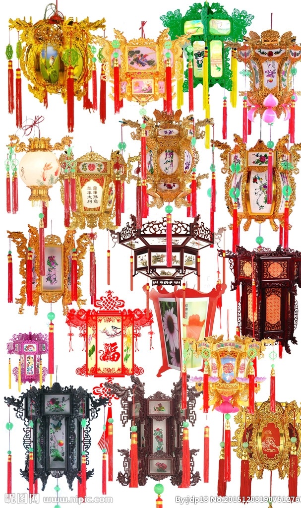 中国 风 复古 灯笼 中国风 古代灯笼 喜庆的素材 分层