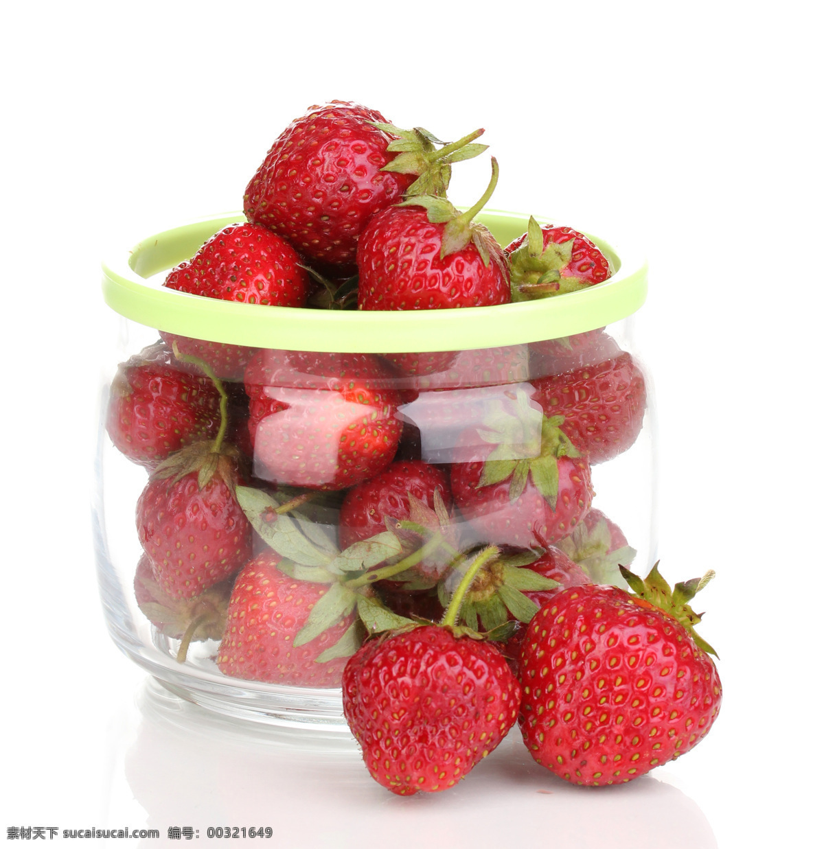 保鲜草莓 水果 草莓 保鲜盒 果实 草莓图片 水果图片 水果蔬菜 餐饮美食 白色