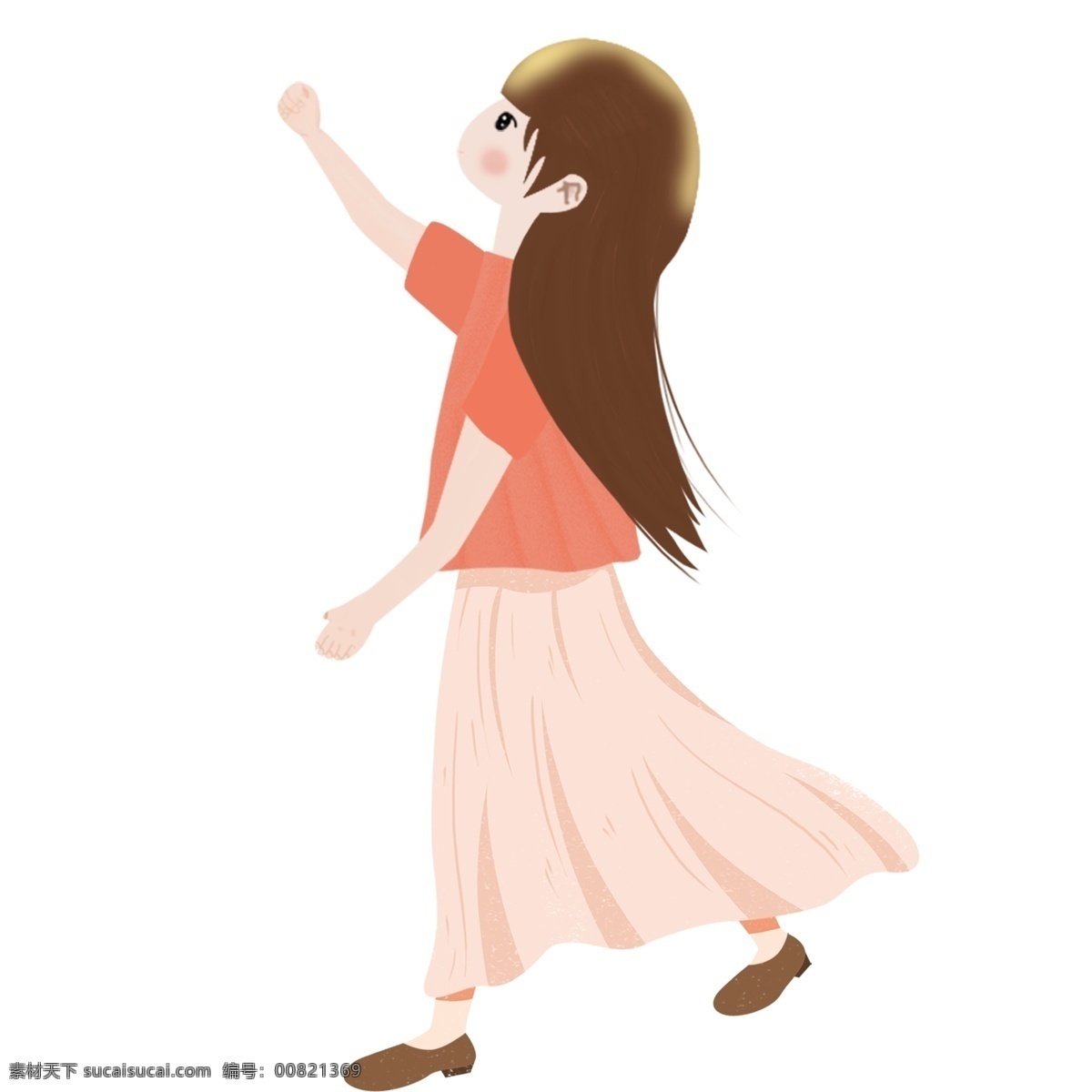 手绘 文艺 清新 少女 人物 女孩 人物设计