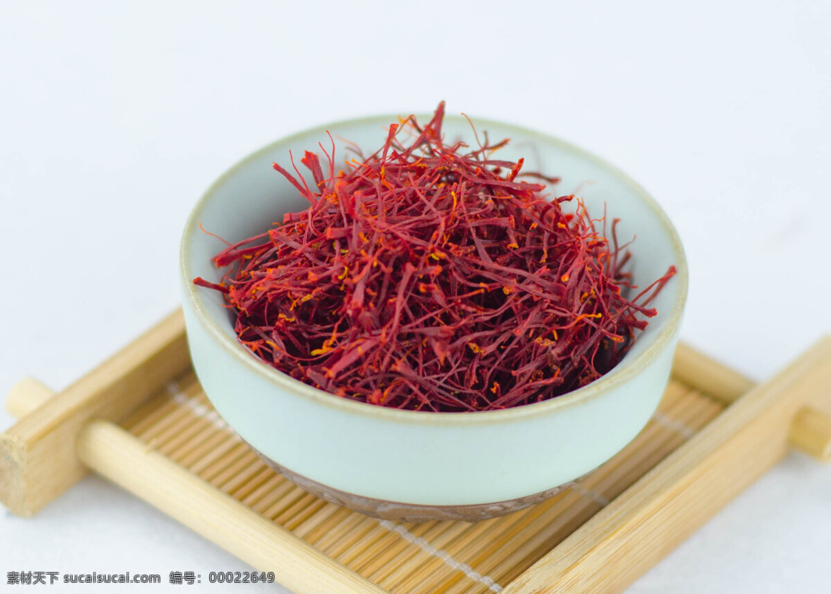 简约版藏红花 藏红花 西红花 番红花 红色 小碗 餐饮美食