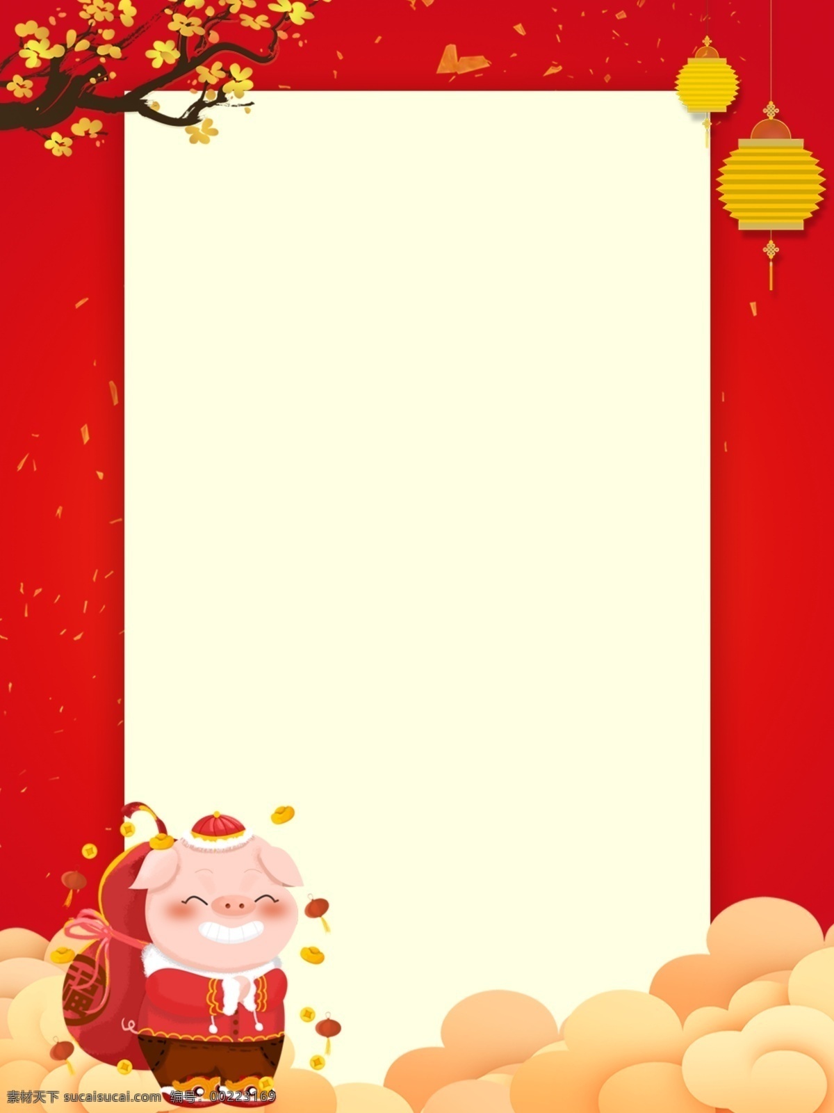 猪年 喜庆 红色 背景 红色背景 过年 灯笼 简约 猪年背景 新年 过节 春节背景