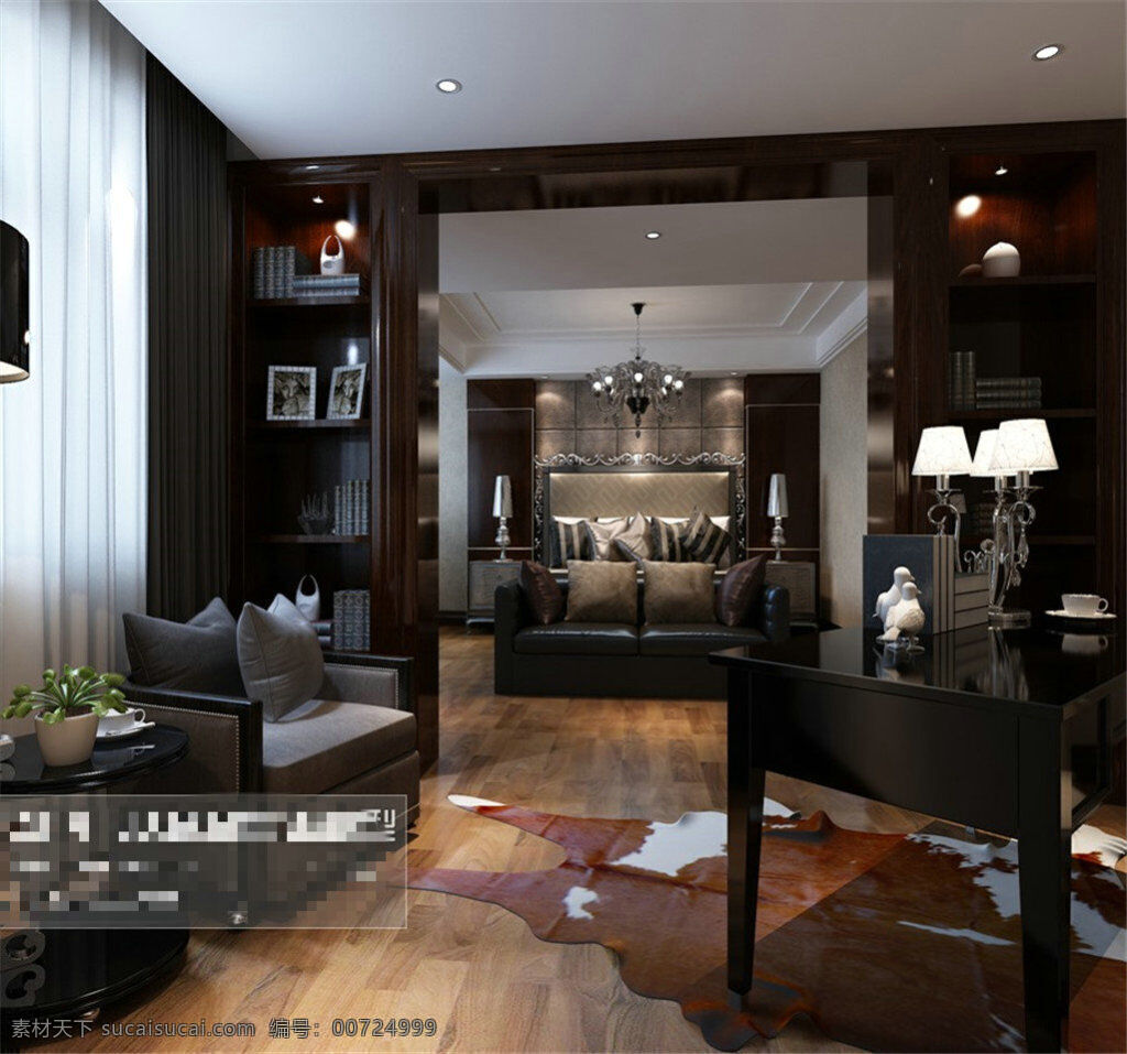 室内装饰 模型 建筑装饰 3dmax 客厅装饰 装饰客厅 3d 装饰 黑色