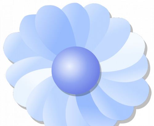蓝色 花卉 矢量 图像 剪辑 艺术 梯度 花 颜色 剪贴画 公共领域 svg