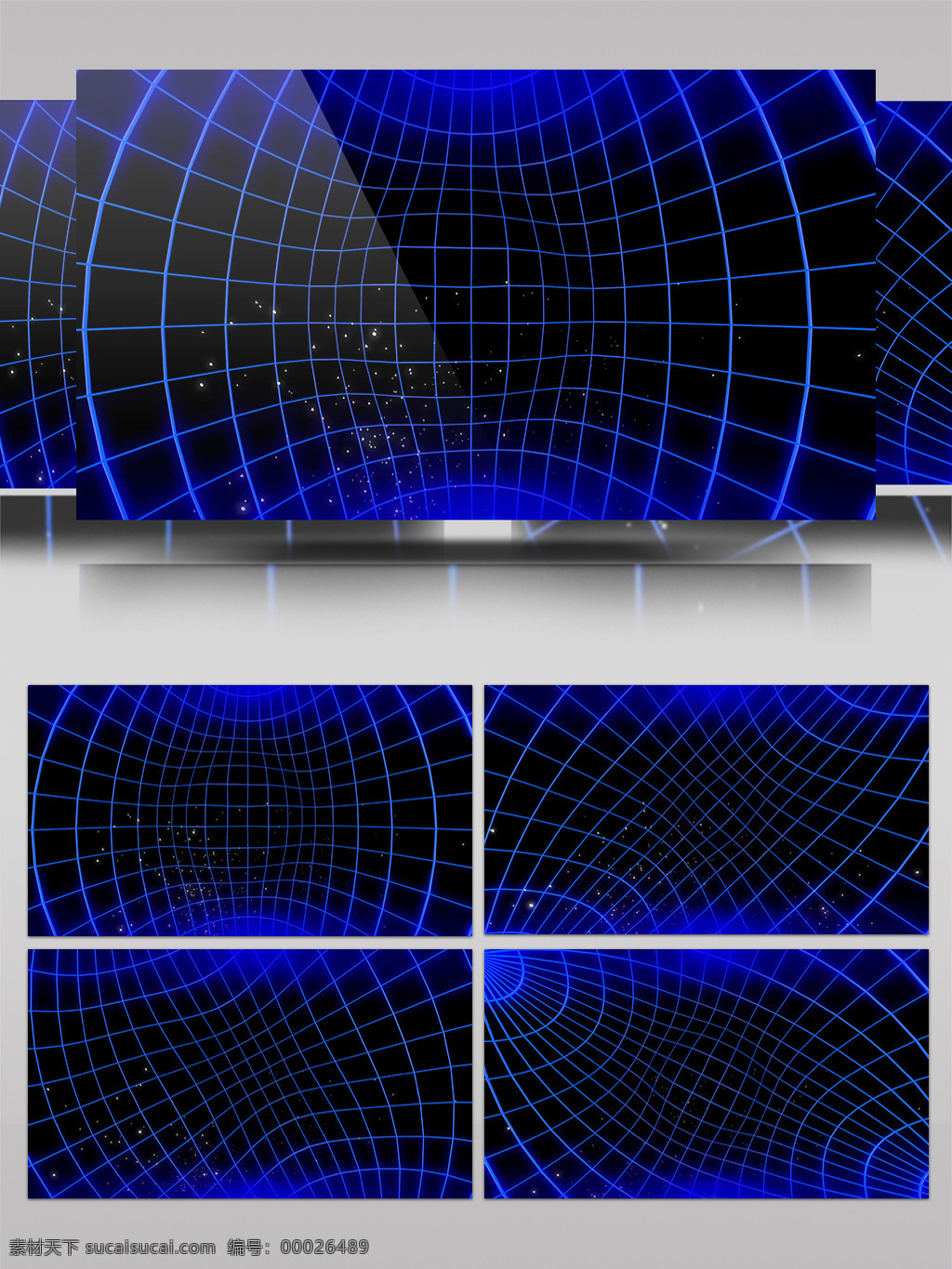 蓝色 球网 视频 球体 圆弧线 视频素材 动态视频素材