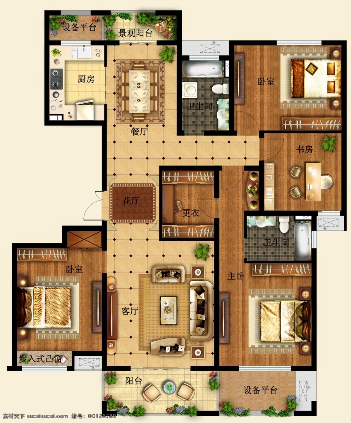 室内免费下载 室内 效果图 装饰 装修 平面 户型 图 平面户型图