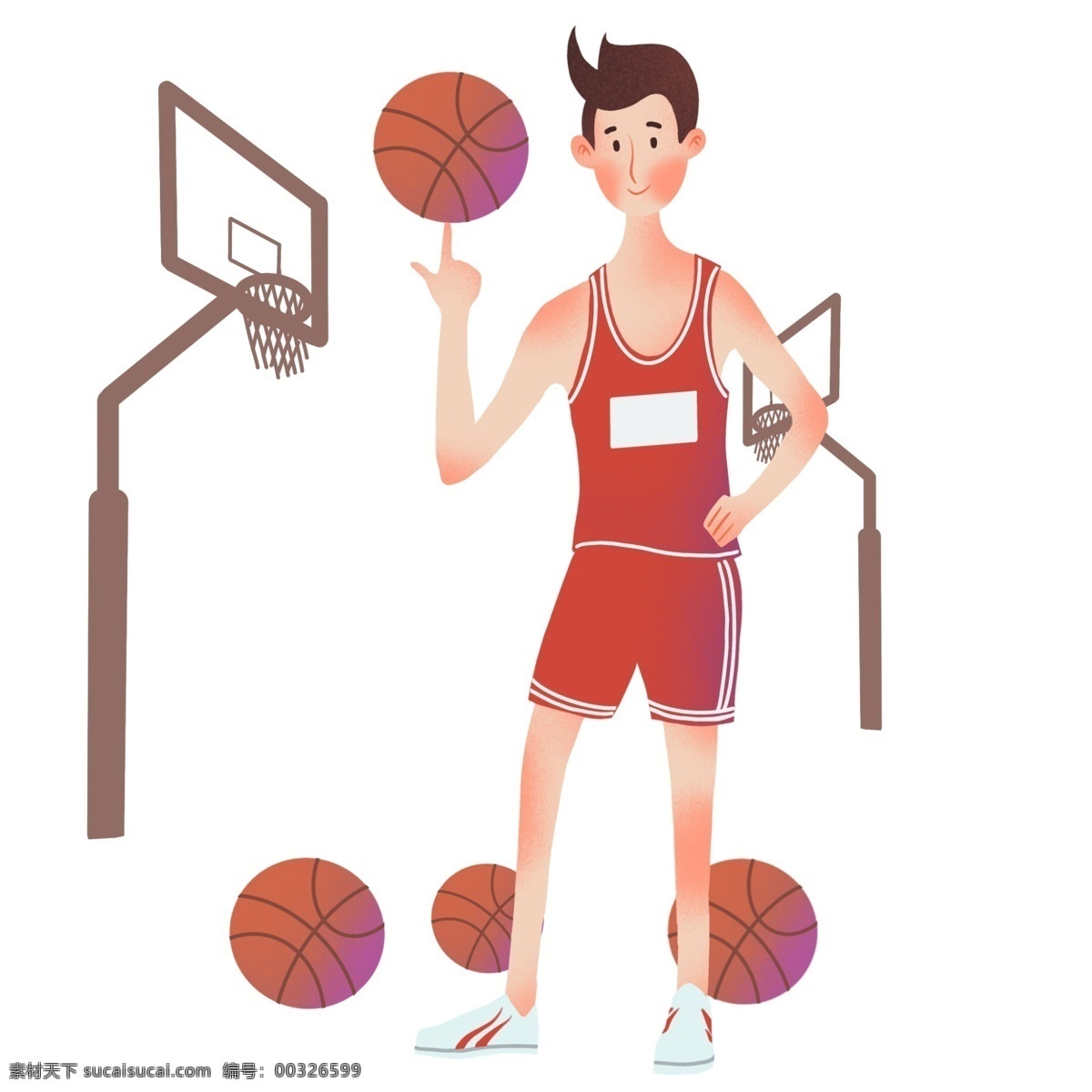 篮球 健身 男孩 插画 运动健身插画 打篮球健身 健身的小男孩 打篮球的男孩 黄色的篮球 卡通人物