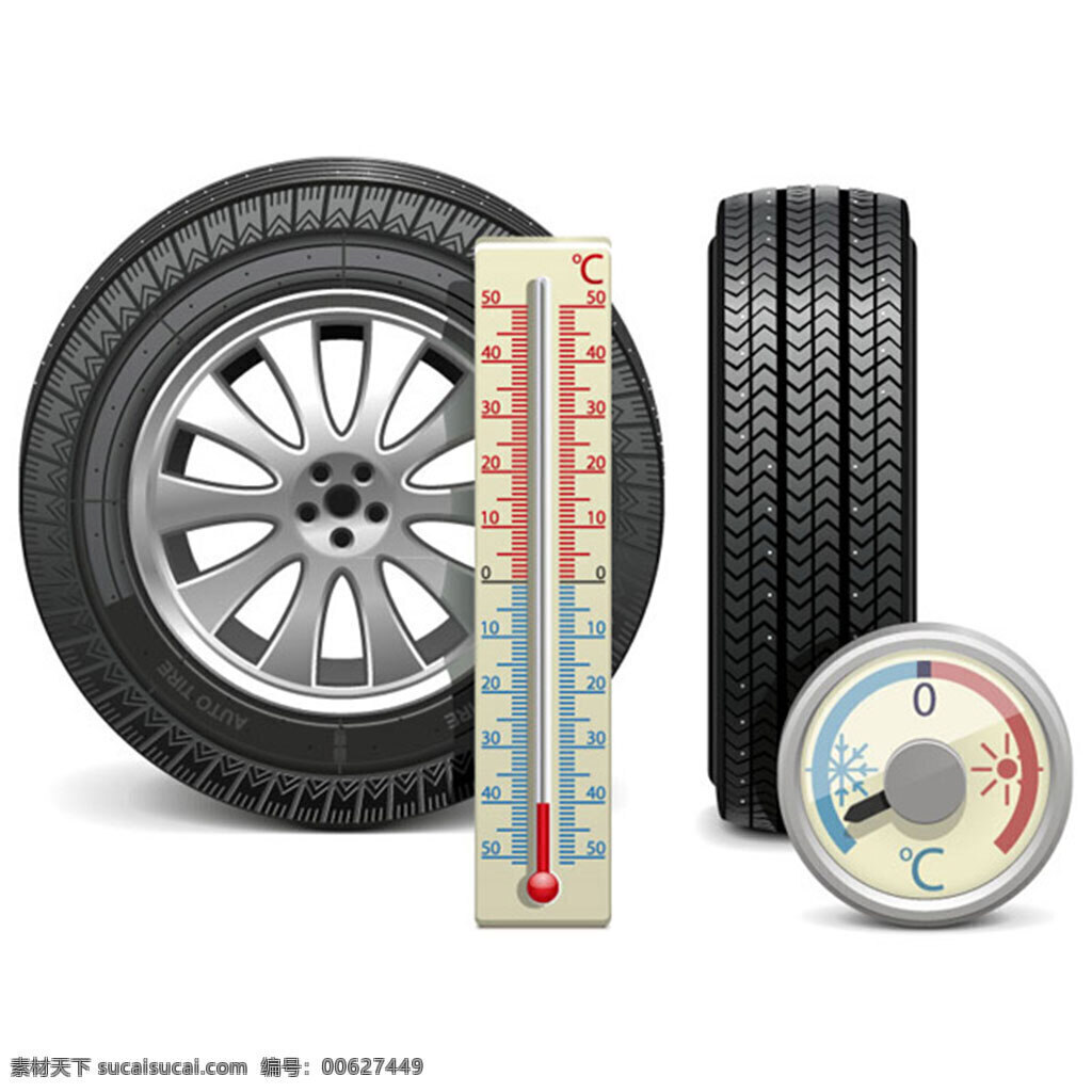 轮胎 胎 温 压 检测 表 汽车轮胎 胎温表 测试表 胎压表 橡胶 温度计 矢量图 白色