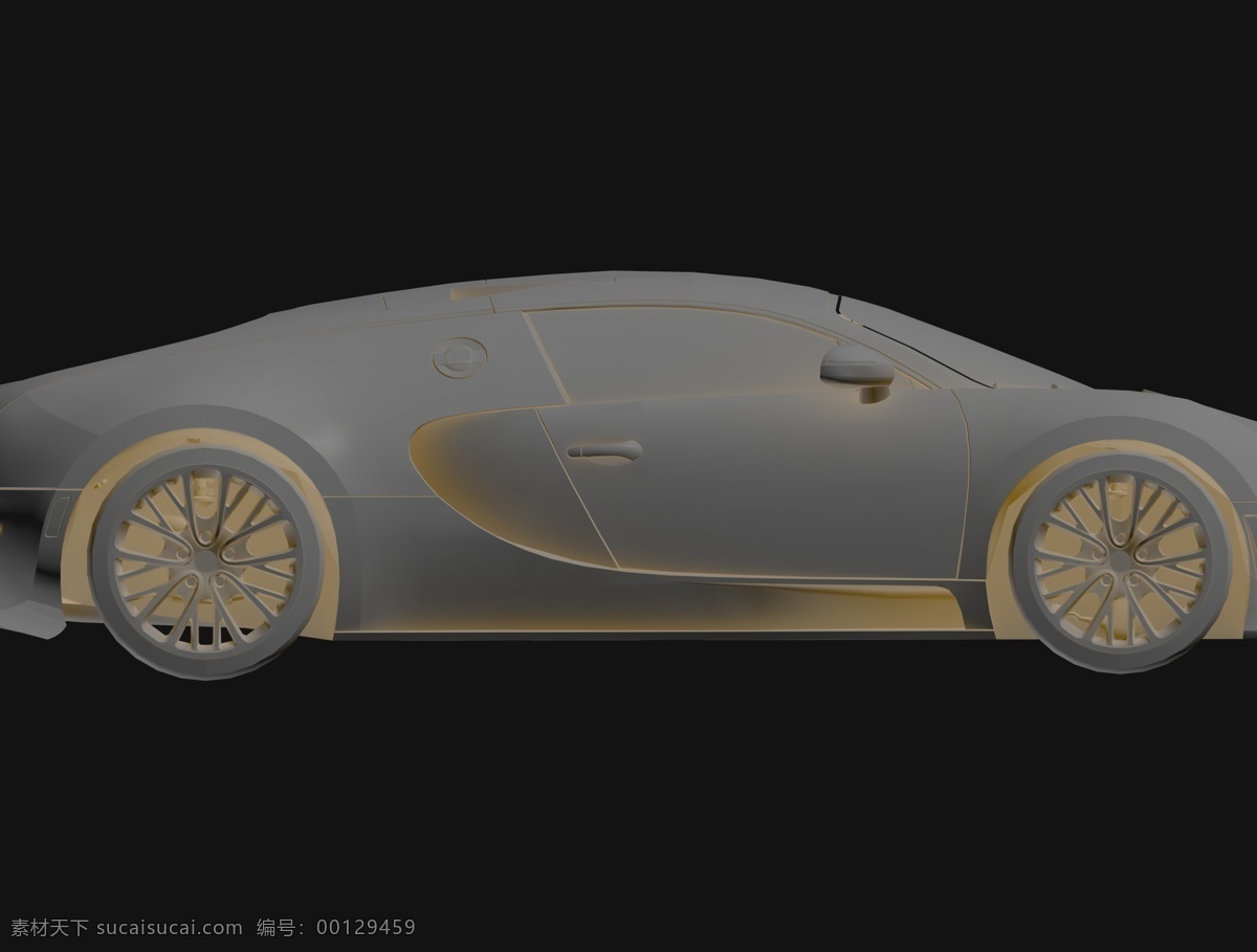 布 加迪 威龙 超级 跑车 体育 3d模型素材 建筑模型